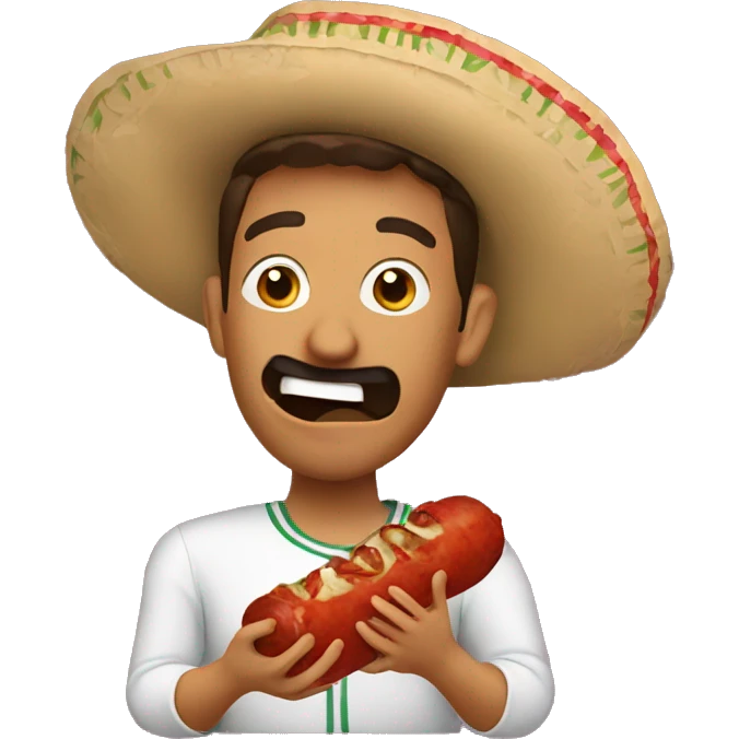 A mexican eating chorizo emoji