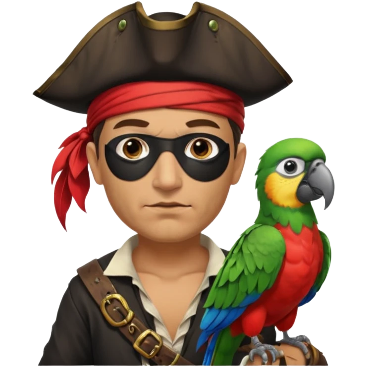 pirate and parrot emoji