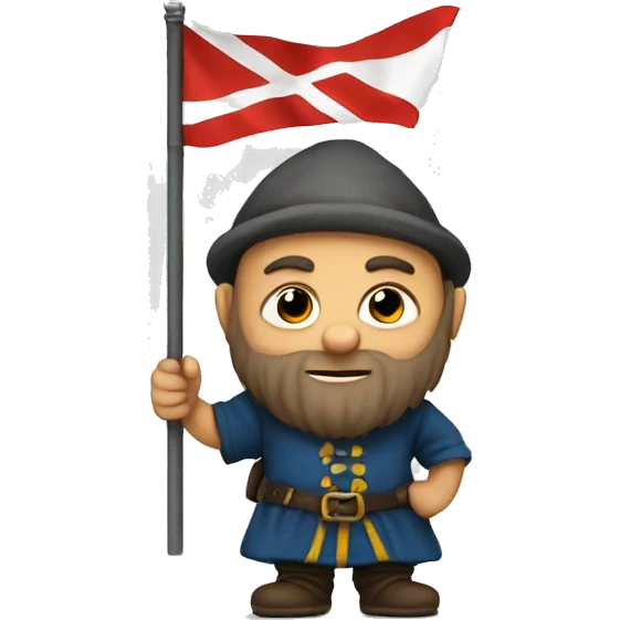Flag with a dwarf on it emoji