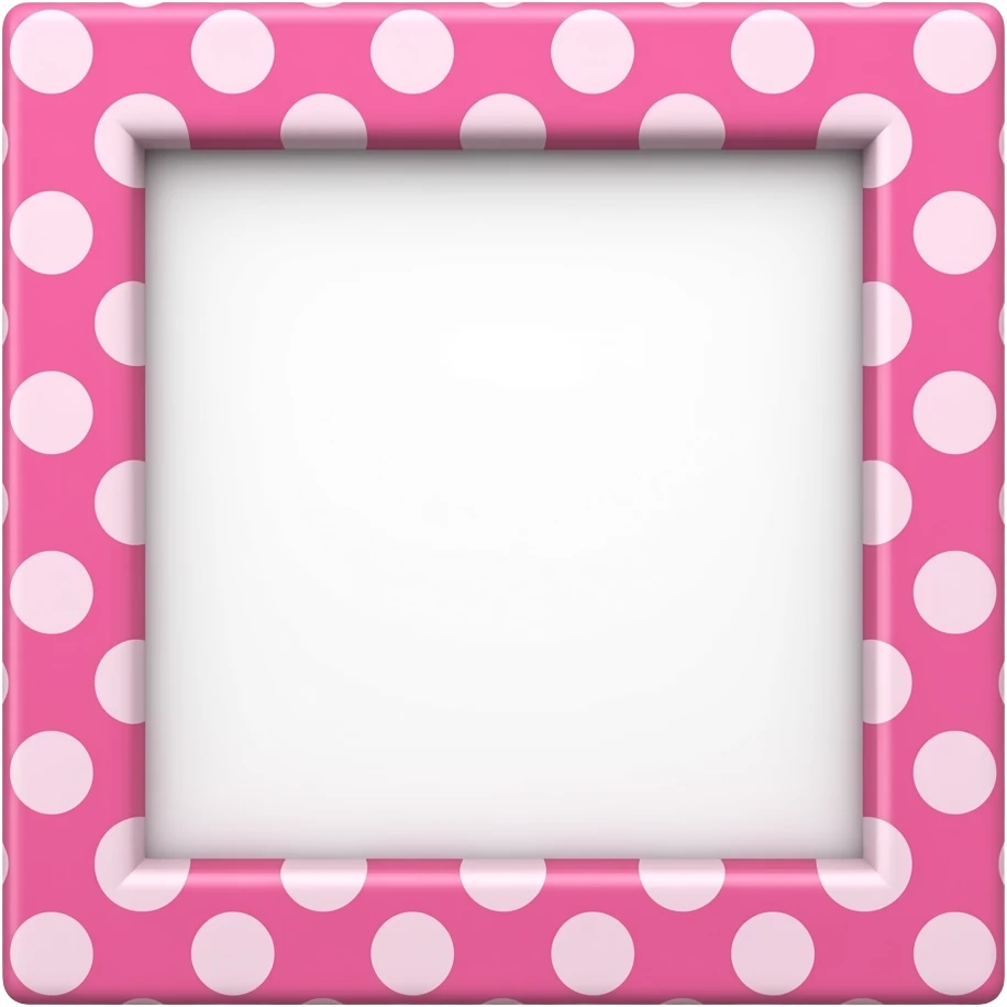 PINK POLKA DOT PICTERE FRAME emoji