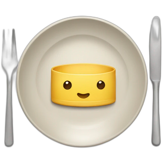 cute plate with a locker emoji