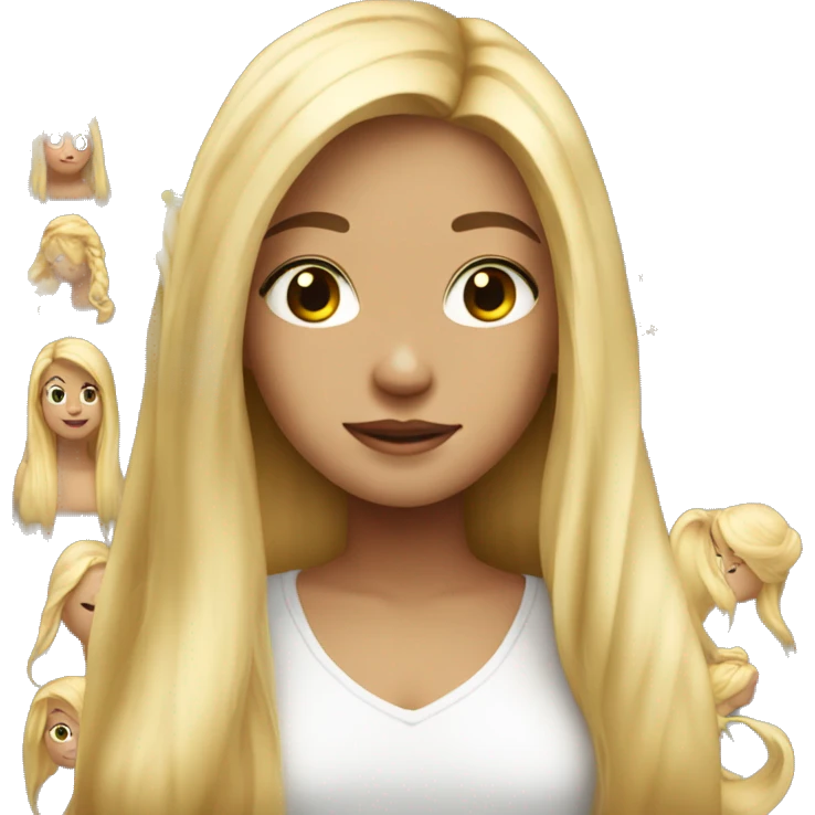 Pretty girl with long blonde hair emoji