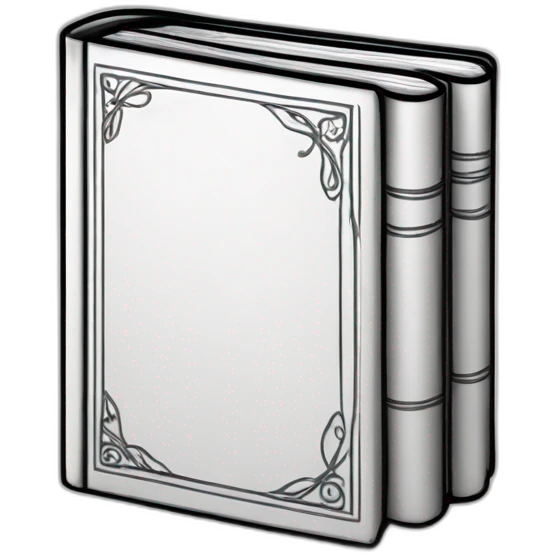 book icon colorless emoji