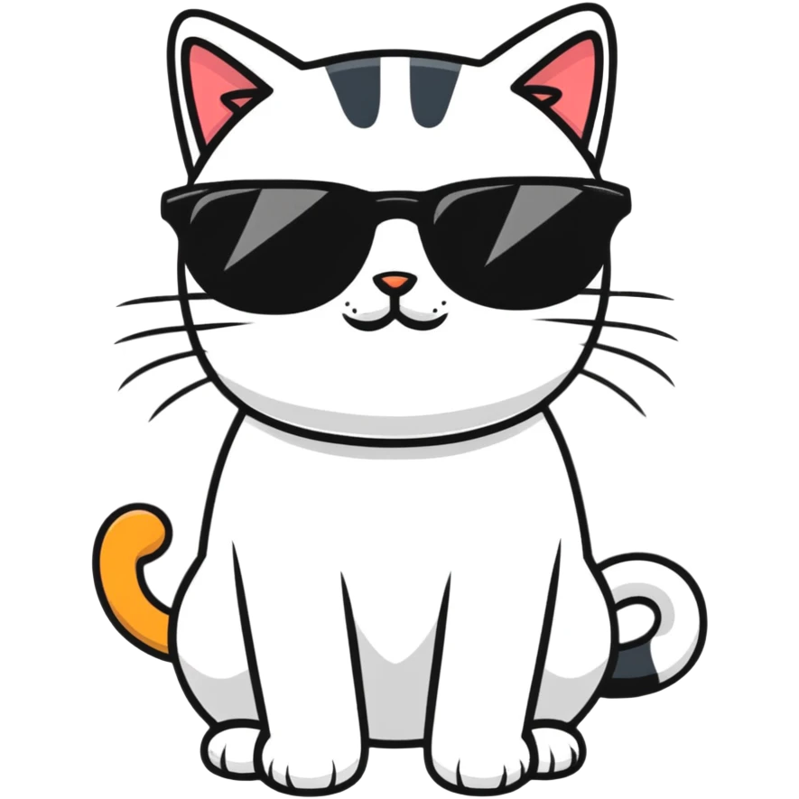 Cat with sunglasses emoji