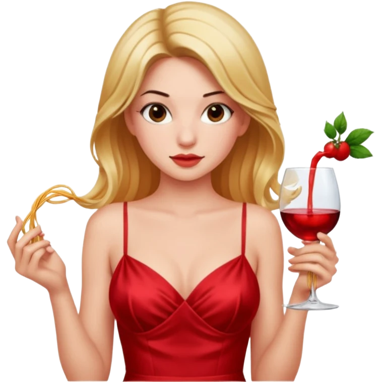 Rosé with short sexy red dress emoji