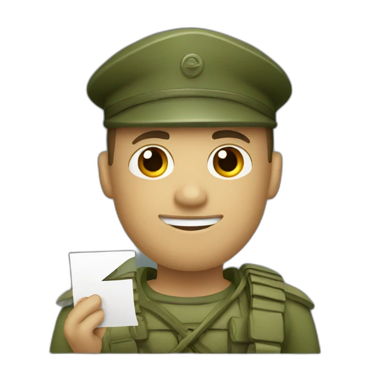 soldier with letter z emoji