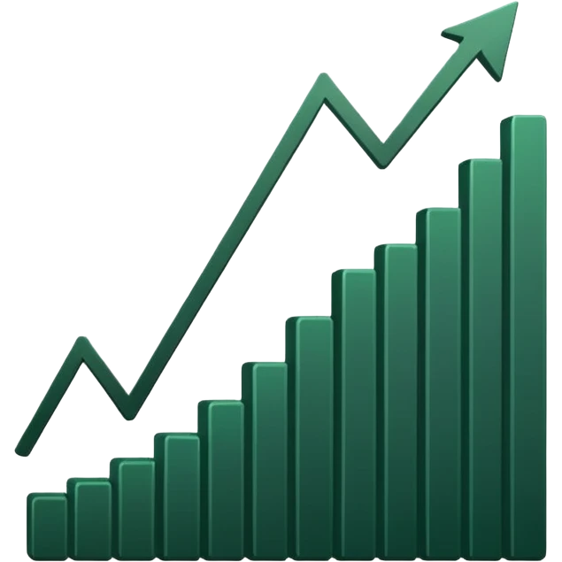 dark green growth graph emoji