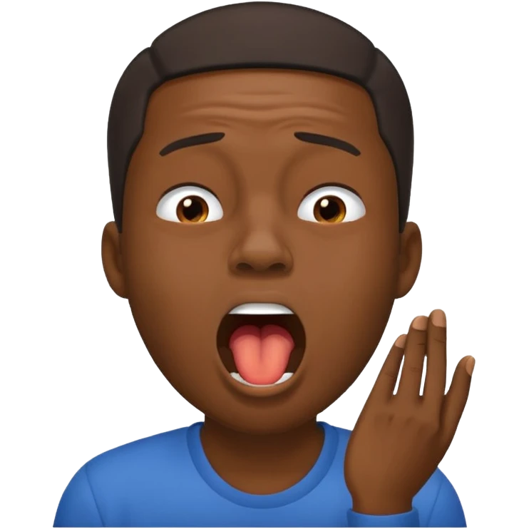 black man Yawning  emoji