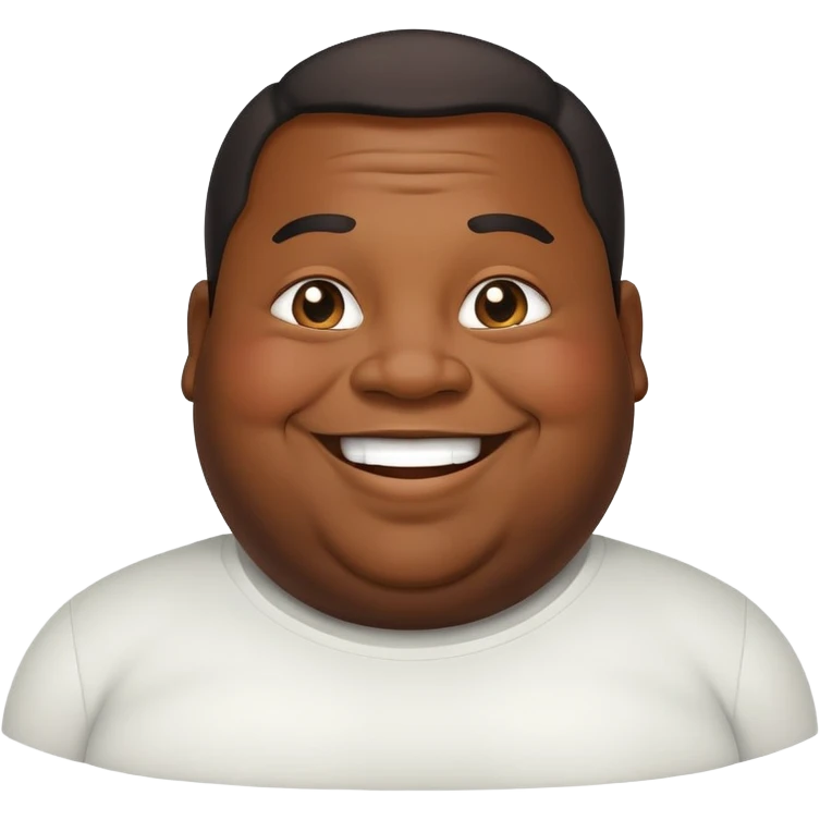 fat black guy  emoji