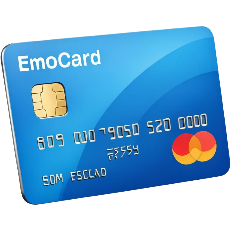 credit card blue emoji