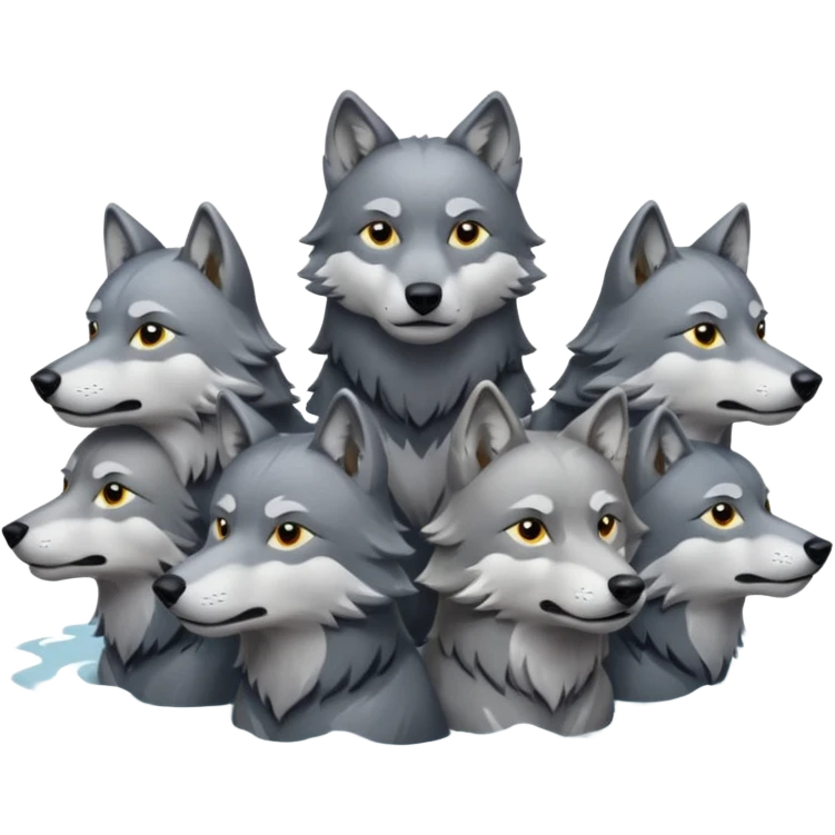 Wolves by the sea emoji