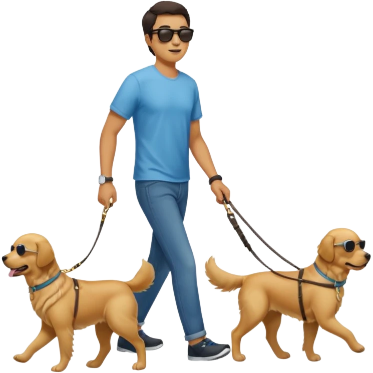 man walking with dog emoji
