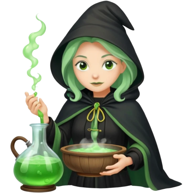 green witch cooking potion emoji