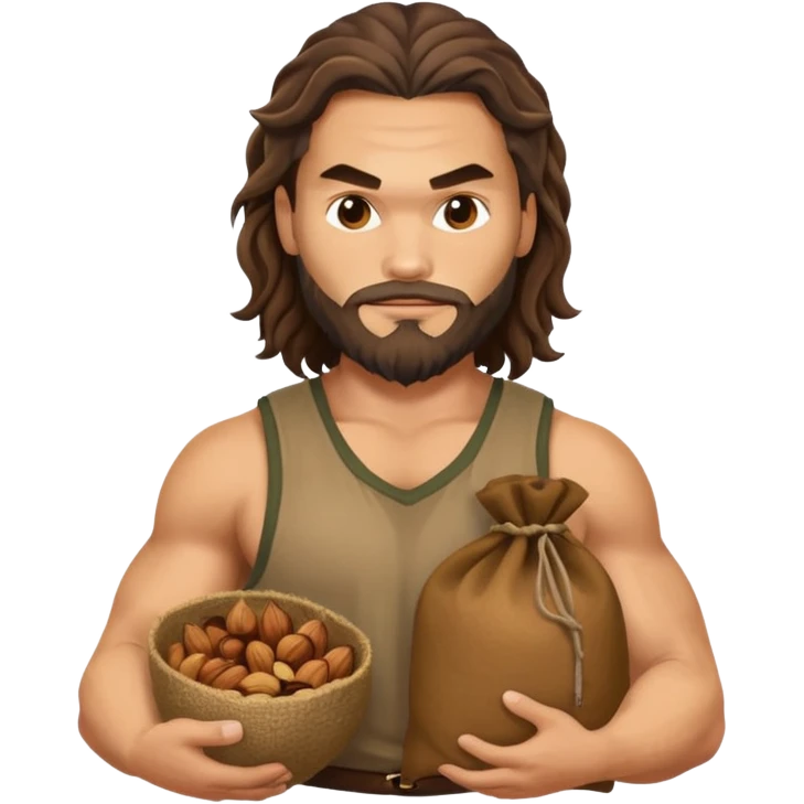 Jason mamoa holding a sack of nuts emoji