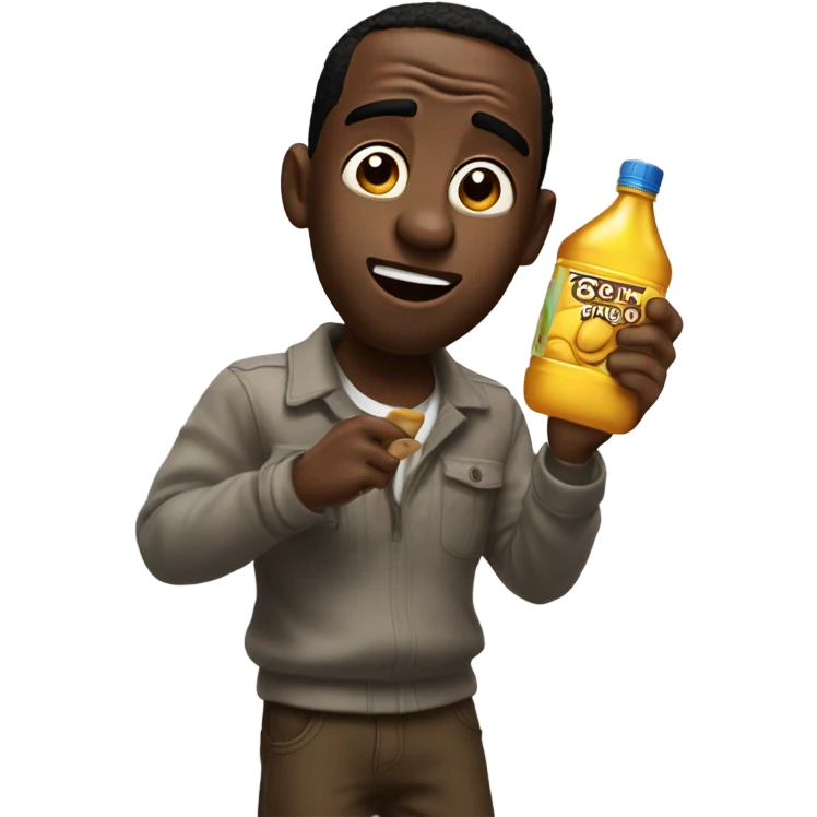 diddy suprised with any oil in his hand emoji