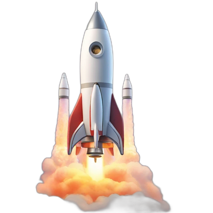 Rocket with earth emoji