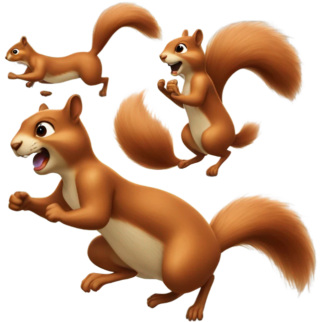 Running squirrels emoji