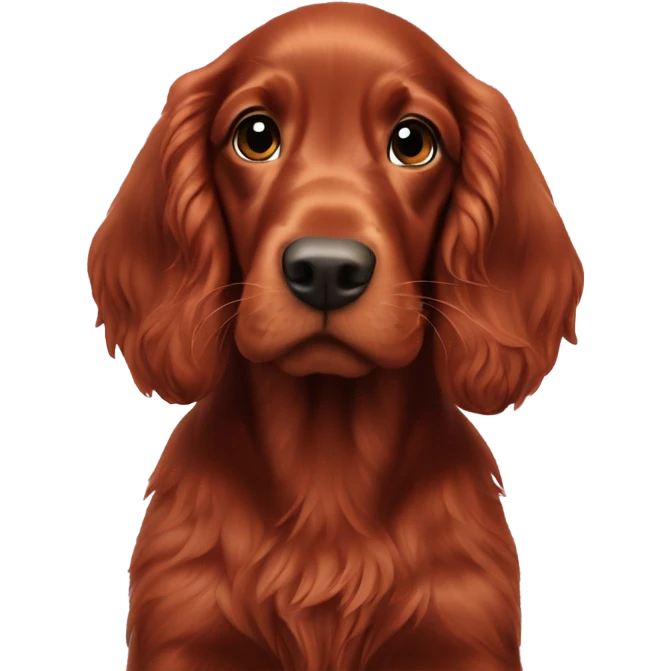 Two red setter puppies  emoji