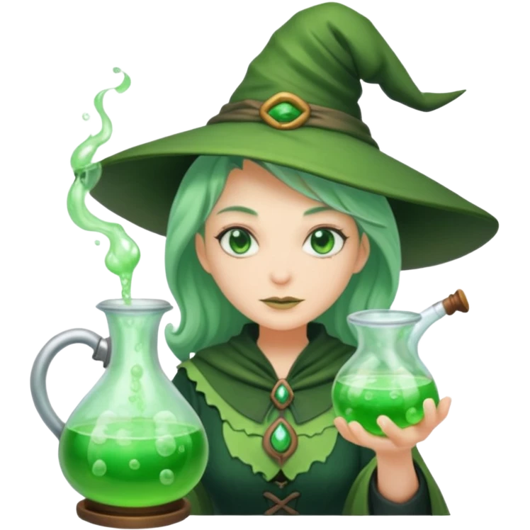 green witch cooking potion emoji