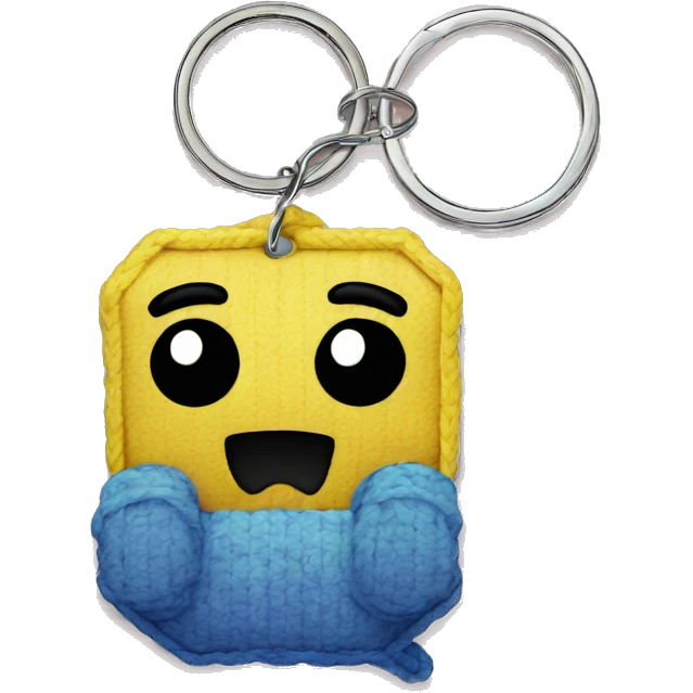 Box stitch keychain emoji