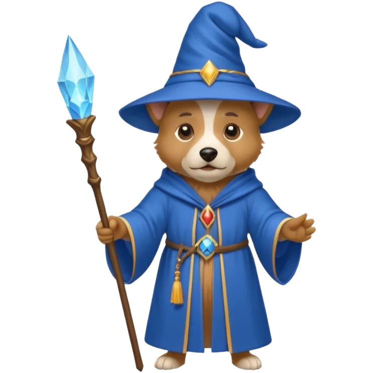 Dog wizard emoji