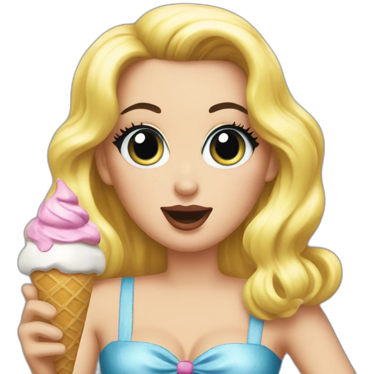 katy perry eating an ice cream emoji