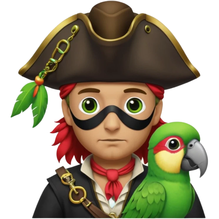 pirate and parrot emoji