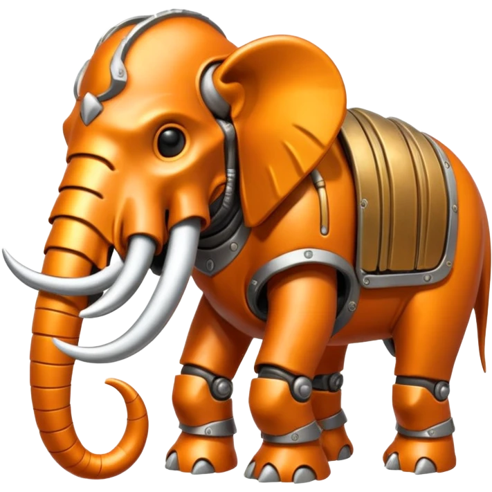 Little completely orange mammouth cyborg emoji