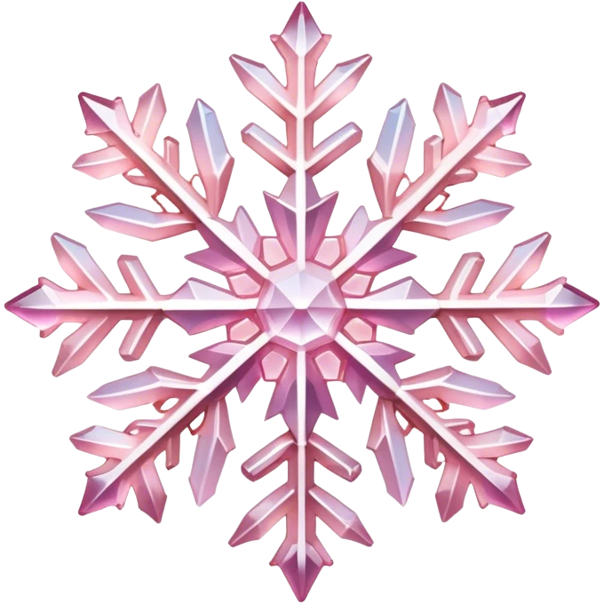 Pastel Pink crystal gemstone snowflake  emoji