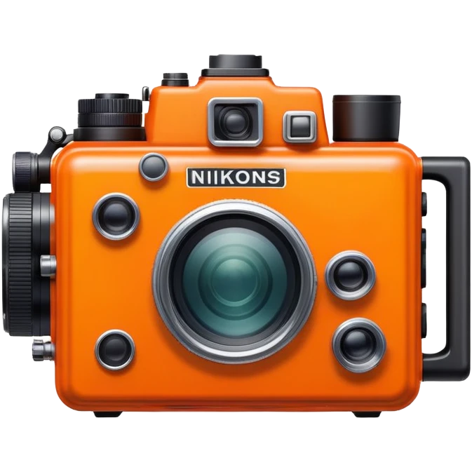 orange nikonos v camera emoji