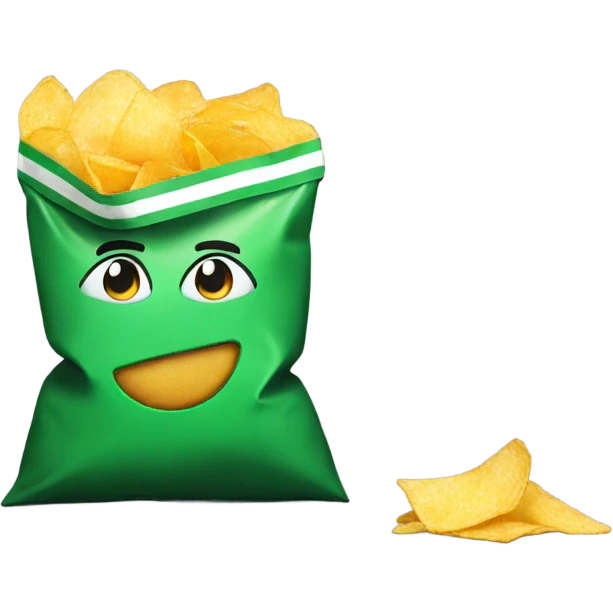 Green lays bag of chips emoji