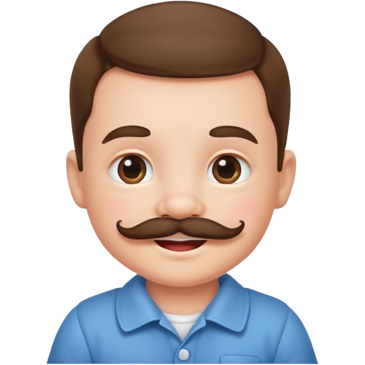 baby mustached emoji