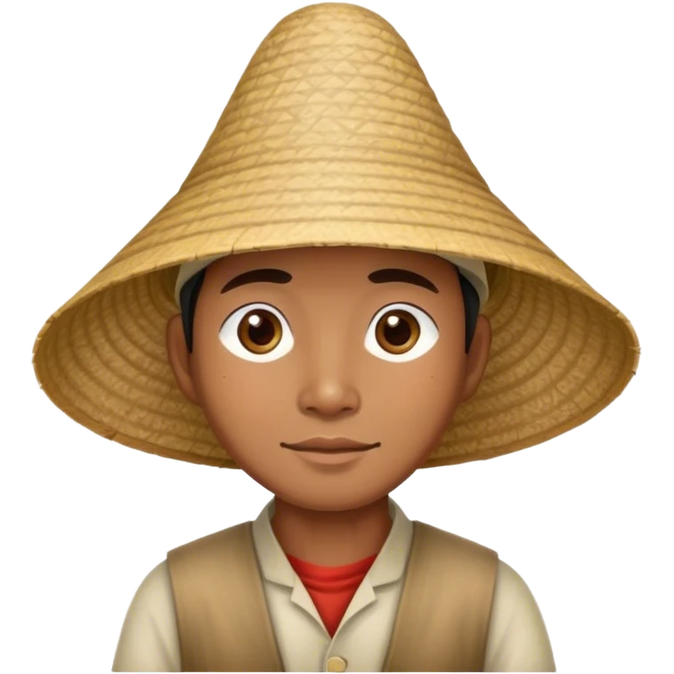 Make a Vietnamese farmer with their hat emoji
