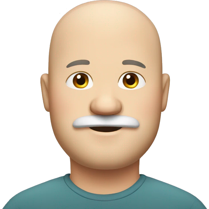 bald white fat mustache man emoji