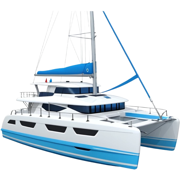 make a 50ft catamaran lagoon styled faceing to the right  emoji