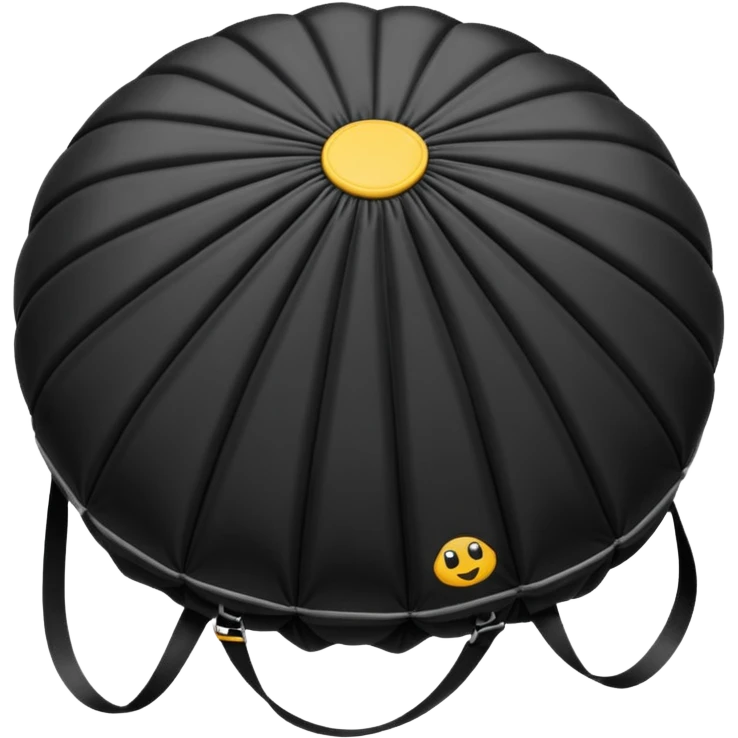 sac a parachute noir emoji