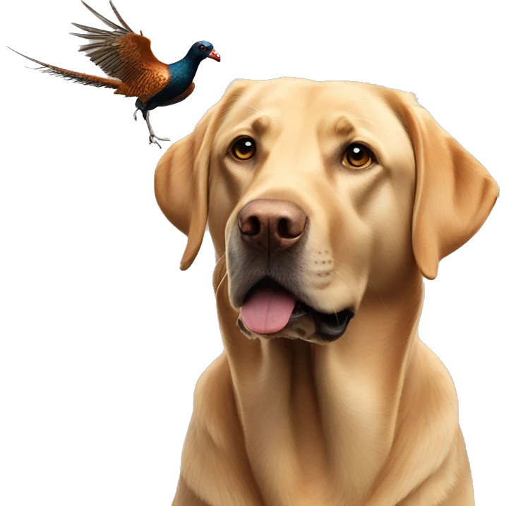 labrador retrieves a pheasant emoji