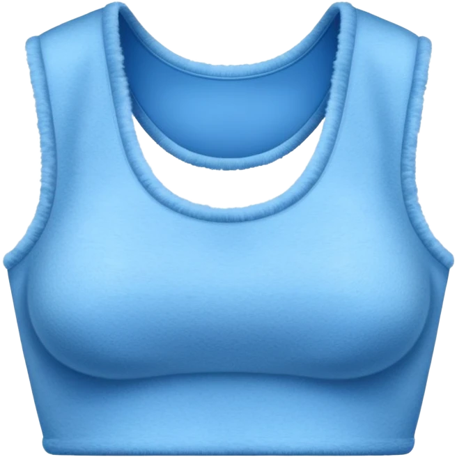 super realistic isolated blue cashmere crop top emoji