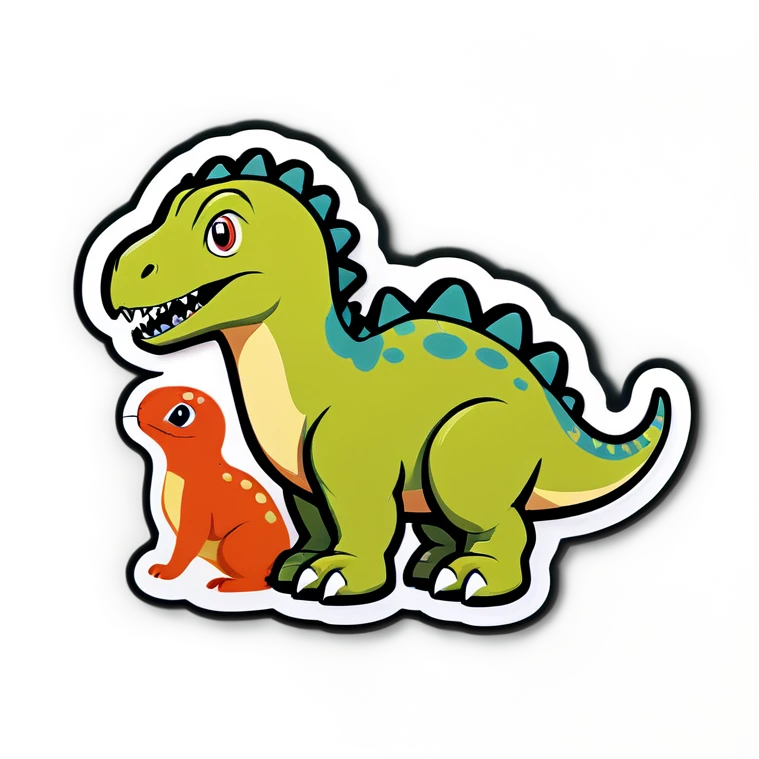 Dinosaur and rabbit  emoji
