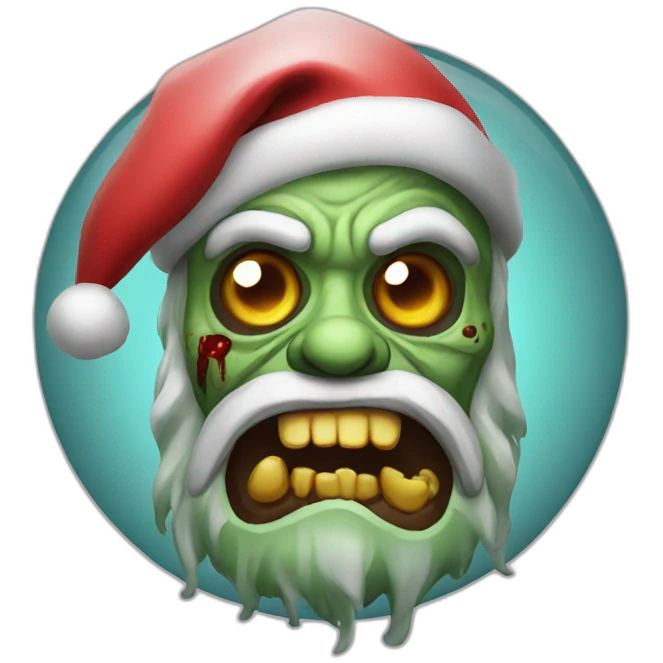Zombie santa emoji