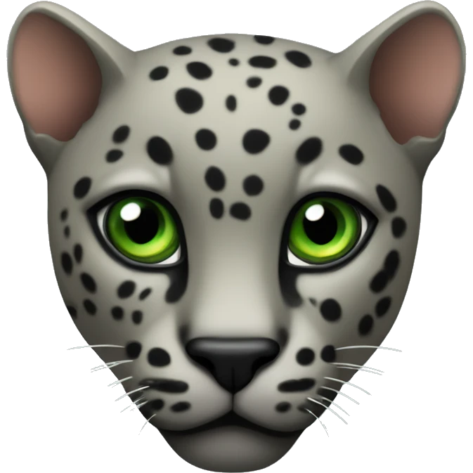 Animal pantera negra con ojos verdes emoji