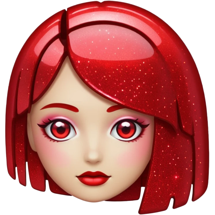 red glitter cyberpunk shine emoji