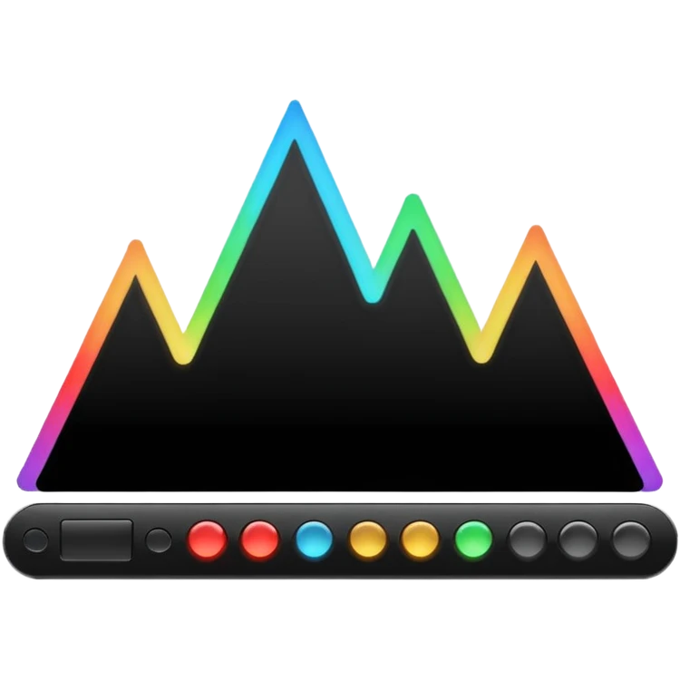 full black audio spectrum, the spectrum is white emoji