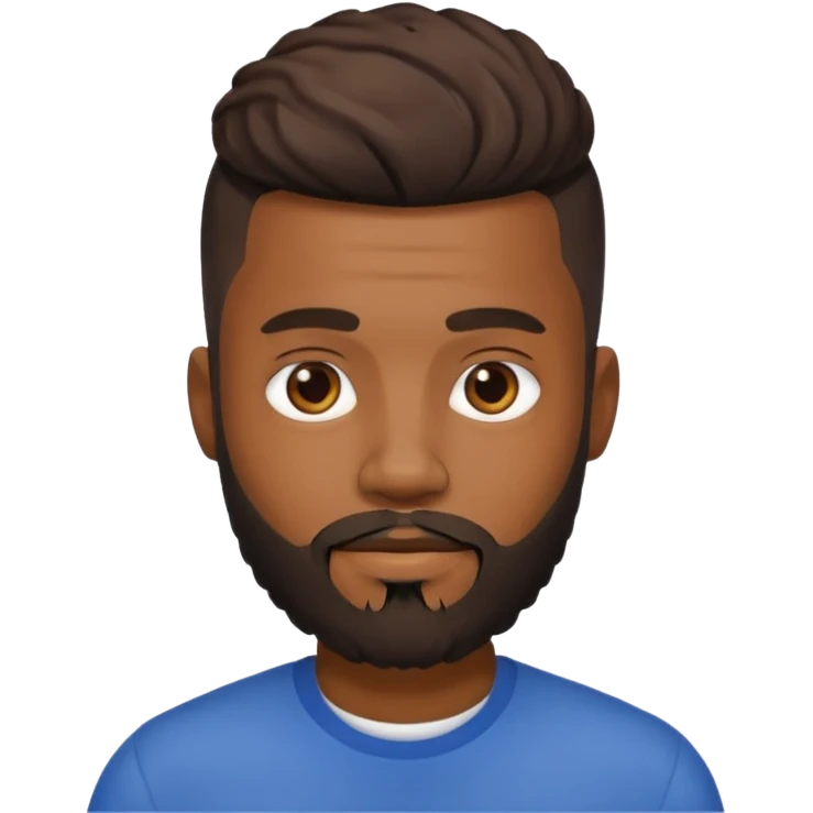 beared and fade hair black man man emoji