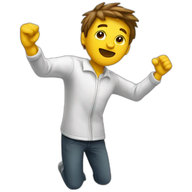 Humain faisant un dab emoji