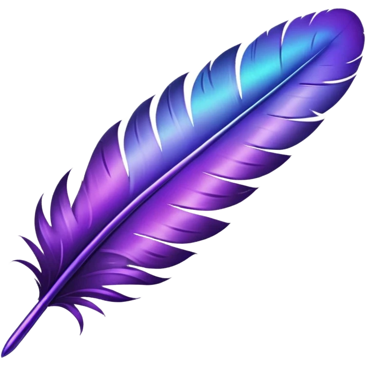 glitter purple feather emoji