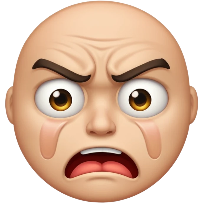Angry crying face emoji