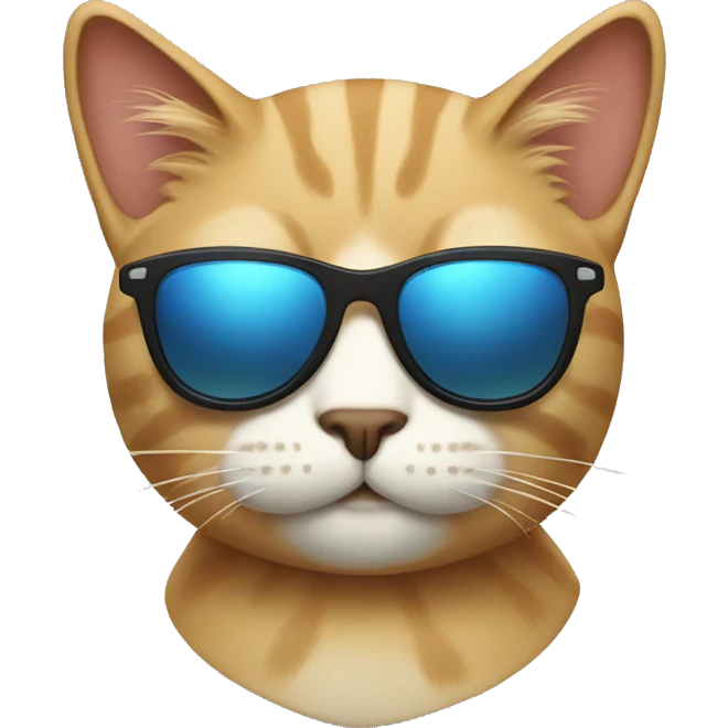 Cat with sunglasses emoji