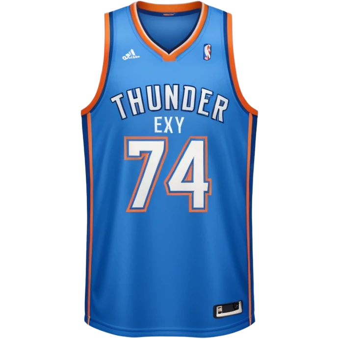 A thunder player jersey emoji