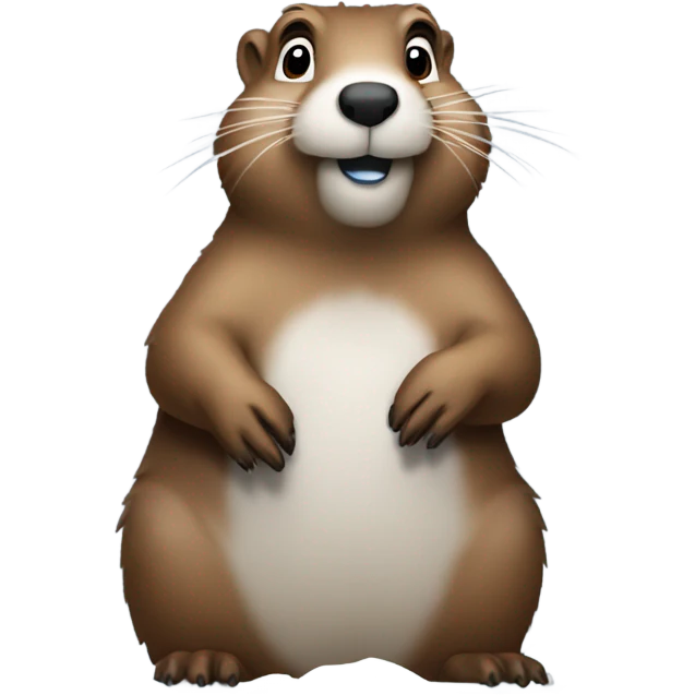 Groundhog predicting weather emoji